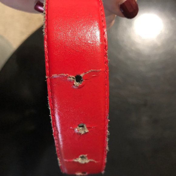 Vintage 1970s Playboy Belt Red 31"-37" - Picture 5 of 7